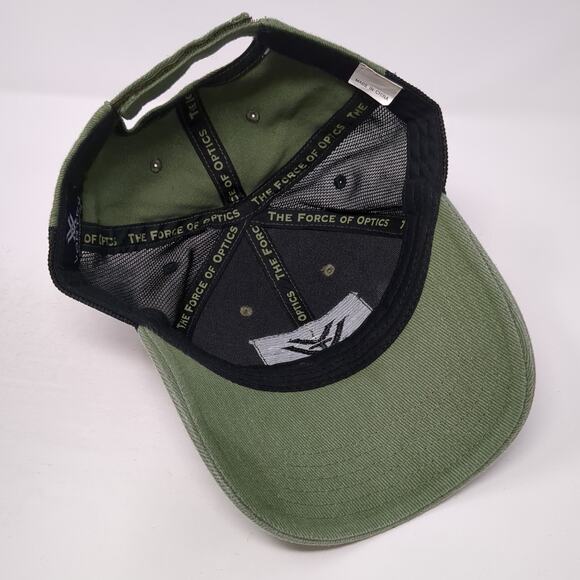 Vortex Strapback Baseball Cap Green One Size Adjustable Patriotic Vented Holes - Picture 7 of 9